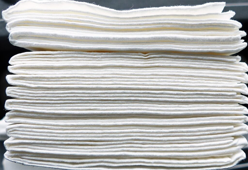 white cotton fabric